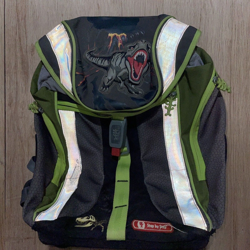 Step by Step Flexline Satchel Backpack 3D Dinosaur Design Rare To‎ Find